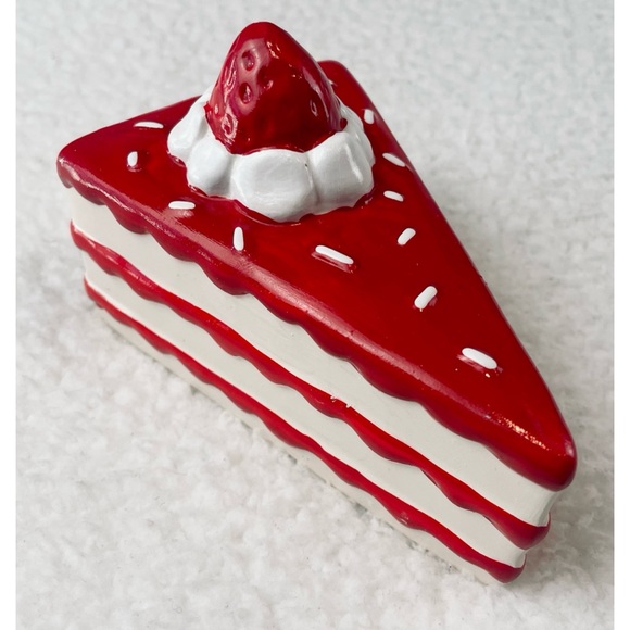 TARGET • Bullseye Playground Red/White Mini Slice of Strawberry Cake Home Decor - Picture 1 of 16